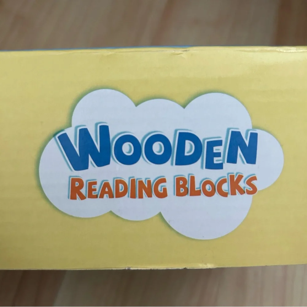 Coogam Wooden Reading Blocks Spelling Toy Sight Words Learning